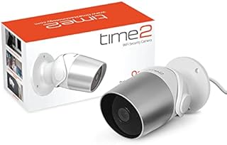 Time2 Oscar Outdoor WiFi Security Camera, Plug-in CCTV Camera, Weatherproof, Night Vision, Motion & Sound Detection, Activity Zones, 2 Way Talk, Video Playback, 30day free Cloud Storage, Alexa Camera