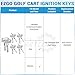 CartClan 10PCS Golf Cart Ignition Keys, Golf Cart Keys Suitable for Yamaha G14,G16,G19,G22,G29,Drive Gas and Electric Golf Carts, OEM# JU2-H2511-00, 8000