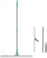 Rodo Mágico em Silicone Multiuso Anti Risco Com Cabo Extensível 50cm Rotação 180 Graus Comprimento Ajustável 63 A 102cm Prático Resistente Flexível Ideal Para Piso Porcelanato Vidro Banheiro