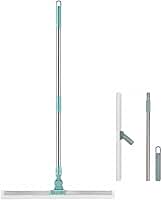 Rodo Mágico em Silicone Multiuso Anti Risco Com Cabo Extensível 50cm Rotação 180 Graus Comprimento Ajustável 63 A 102cm Prático Resistente Flexível Ideal Para Piso Porcelanato Vidro Banheiro