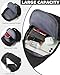 Seoky Rop Small Sling Bag for Men Women Water Resistant Nylon One Strap Shoulder Crossbody Bag for Travel Casual Daily Black
