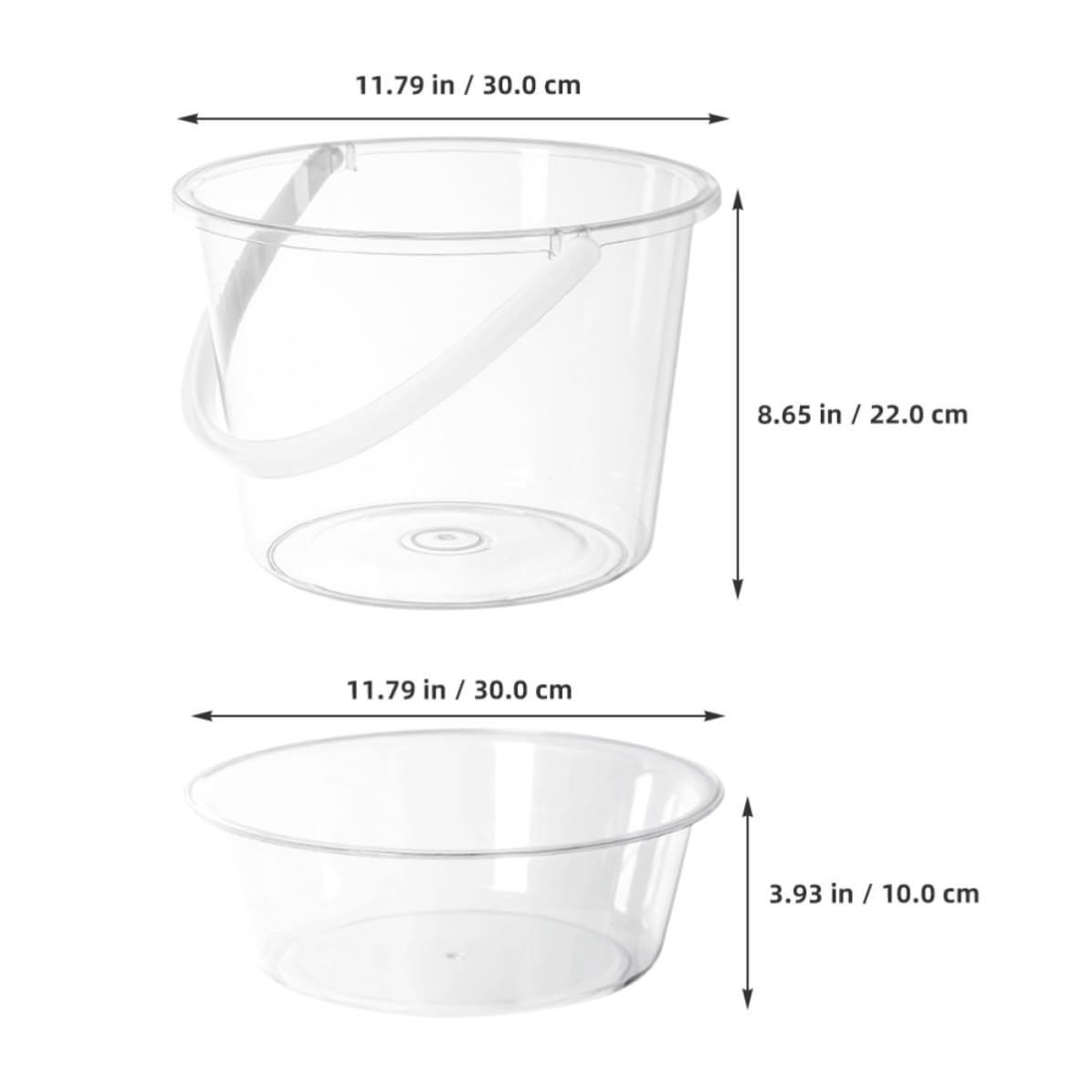 Alasum Cubo Resistente y Portátil Tapa y Asa y Transparente para para Limpieza y Lavado Multifuncional Adecuado para Baño y Uso Doméstico Multifuncional Baño Uso Doméstico