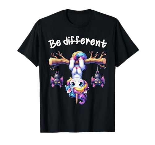 Lustiges Be Different Einhorn Für Männer Frauen Kinder T-Shirt