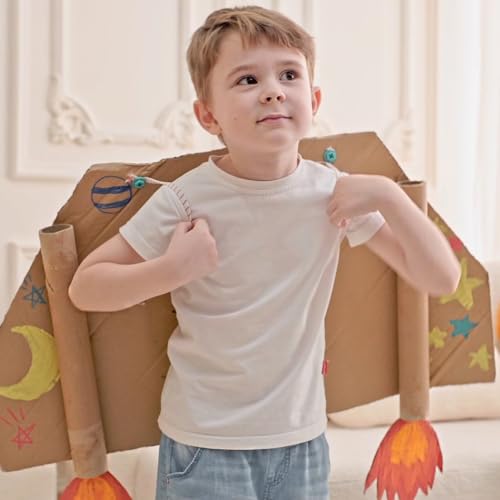 Image of Kizzikids 162-Piece Cardboard Screws Kit with 2 Screwdrivers, Screws 80 and Screws+ 80, STEM Construction Toy for Kids 5+, for Cardboard Construction, Home & Classroom (Blue)