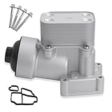 ZONFANT Upgrade Aluminum Engine Oil Cooler Filter Assembly Compatible With VW Audi Vehicle Amarok Passat 2.0L 2012-2014 A3 Q3 2.0L, Replaces#03L115389H 03L-115-389-H 03L115389B 03L115389G 03L115389C
