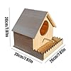 Wood Bird House – 20x20x20cm Wood, Breeding Feeder Box, Airflow Perch Support, Roosting Cabin Shelter | Great for Patio Backyard Mounting, Garden Orchard Feature, Park Schoolyard Exhibit, Farm #4