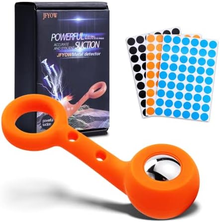 JFYOW Stud Finder Magnet,Magnetic Stud Finder with 6800Gs 27 Pounds of Pull Magnetic Power,Stud Finder Easy to Carry and Use No Battery Required Detect Metal Through 3/4" Drywall（1Pcs Orange).