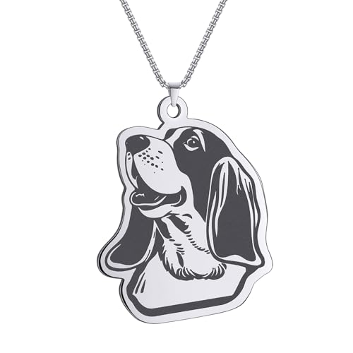 Collier pour hommes pendentif basset idée cadeau originale anniversaire