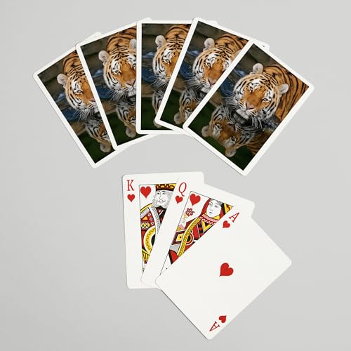 Lantern Press Tiger Reflection, 52 cartas de póker para adultos miniatura 7