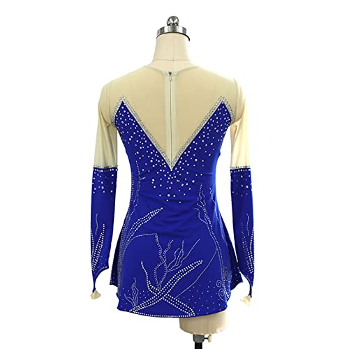 Vestidos De Patinação Artística, Malha De Strass Brilhante, Manga Comprida, Conjunto De Roupa De Dan