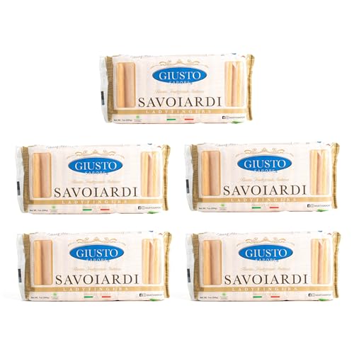 Giusto Sapore Savoiardi Ladyfingers - 1000g - 5 pack - Imported from Italy and Family Owned