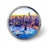 Evans1nism New York City Emaille-Anstecknadeln, Set, Stadt, Name, Nation, Hauptstadt, Anstecknadel, Anstecknadeln, Staatsliebe, Rucksack, Anstecknadeln, moderne Anstecknadeln für Jacken, Rucksäcke,