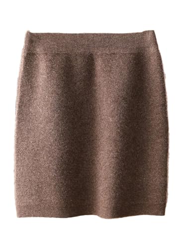 Women's Wool Knit Skirt Slim Fit Stretch High Waist Office Solid Color Mini Skirts