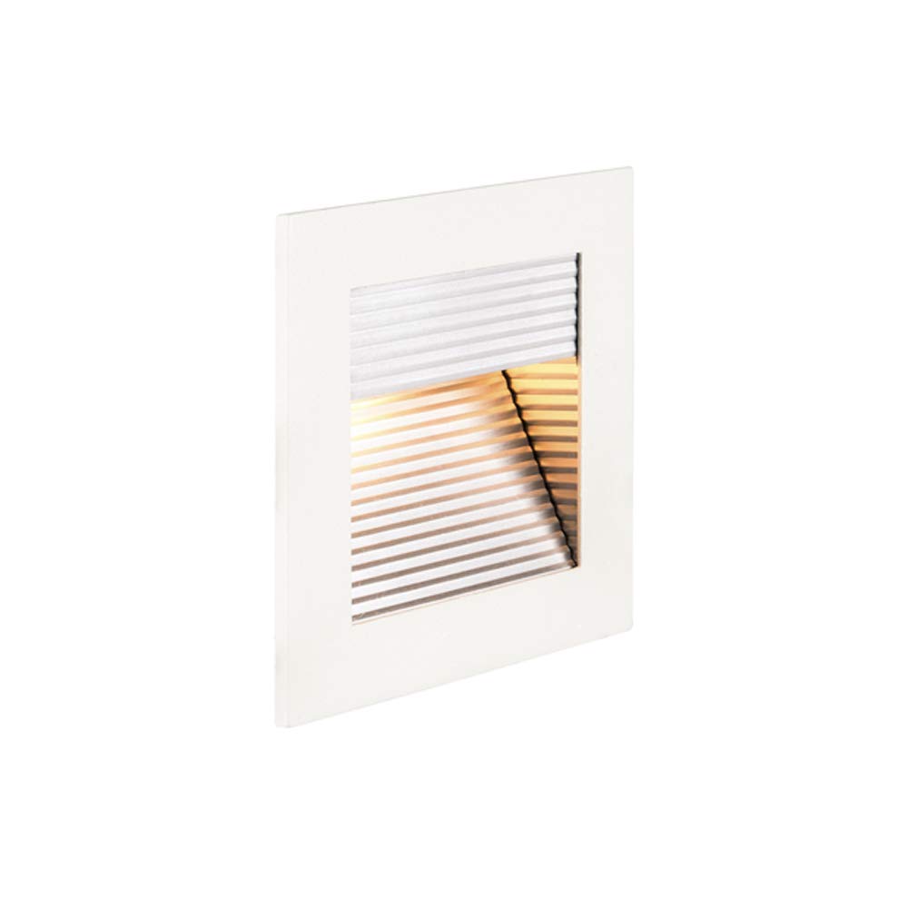SLV LED Einbauleuchte Frame Curve | Wand- und Deckenleuchte für den Einbau | Eckig, Weiß, 2700K Warmweiß | Stilvolle Wandleuchte, Einbau-Strahler LED Treppen-Beleuchtung, Stufen-Licht, Treppenlicht