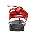 Molozoey Suede Flat Sandals for Women with Metal Circular Ankle Strappy Ladies Fashion Cute Summer Flip Flops RED Sandals Dressy.
