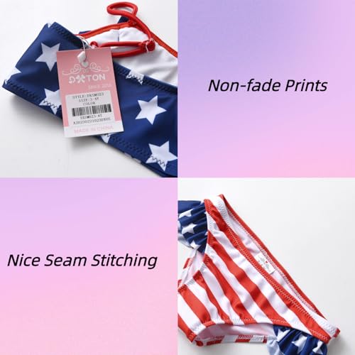 DXTON Toddler Girls Swimsuit Mermaid Tankini Set 2-Piece Swimming Bathing Suit Beach Sport 3-10 Years4