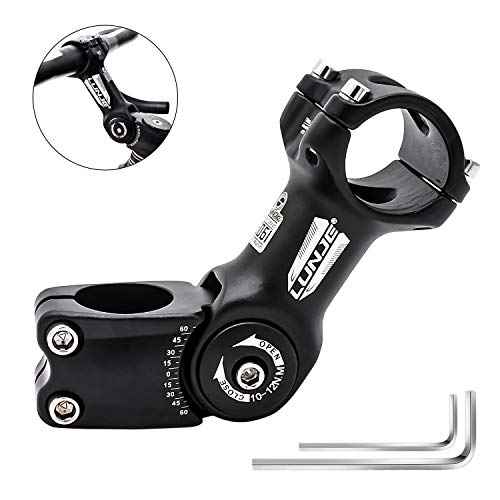 WeyTy Fahrrad Vorbauten Riser, 25,4mm Vorbau Ahead Aluminium Legierung Lenkererhöhung 0~120°Verstellbarer Lenkervorbau Ahead, MTB Mountainbike Fahrrad Vorbau mit Inbusschlüssel