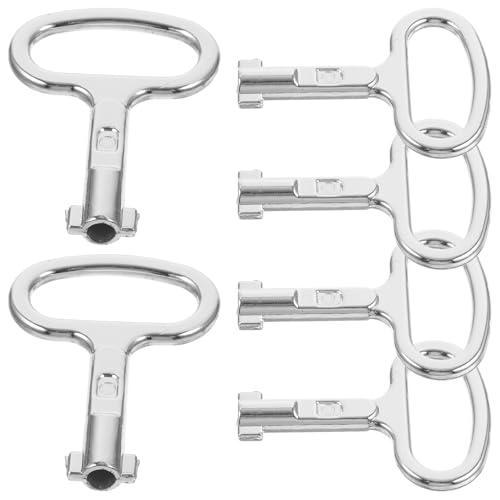 HOMSFOU 6個 配電箱用電気キャビネットキー多機能バルブレンチ消火栓キーラジエーターキー水道メーターバルブ対応便利ツール