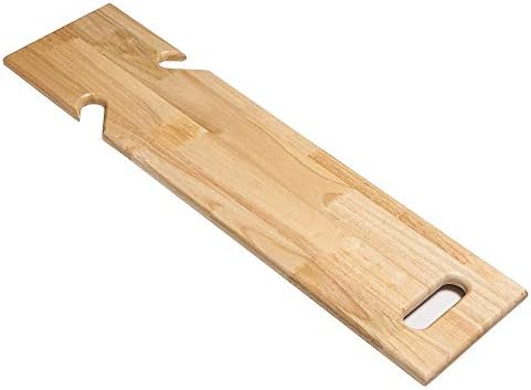 Wooden Slide Transfer Board Assist Device for Transferring Patient,Elderly and Handicap from Wheelchair to Bed, Bathtub, Car