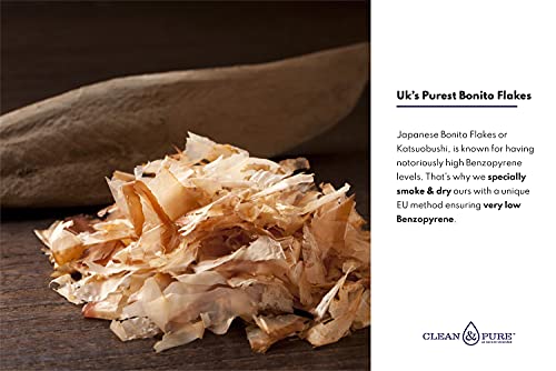 UKs Purest Bonito Flakes/Katsuobushi/Dried Fish Flakes 125g | Atlantic Skipjack Tuna: Low Benzopyrene & Heavy Metals | Bonito Flake Smoked Fish | Large 125g Zip-Lock Re-Seal Bag | Clean and Pure - Afbeelding 4