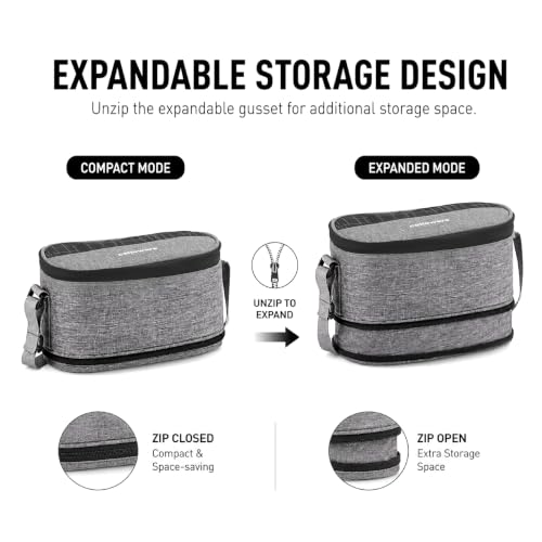Image of CELLO MF Senator Set of 4 Stainless Steel Lunch Box with Extendable Zipper Bag, Black | 300ml, 300ml, 500ml Containers, 750ml Oval Container with Spoon & Fork, Leakproof Airtight Tiffin Set for Office