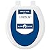 MAYFAIR Toilet Seat will Slow Close and Never Loosen, ROUND, Durable Enameled Wood, White, 43SLOW