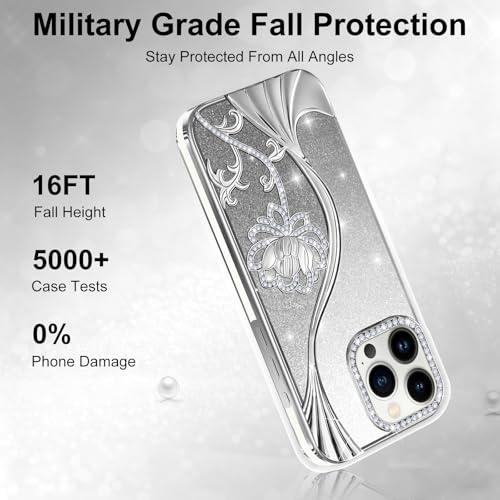 Coque pour iPhone 13 Pro résistant aux chocs et rayures TPU floral - 5