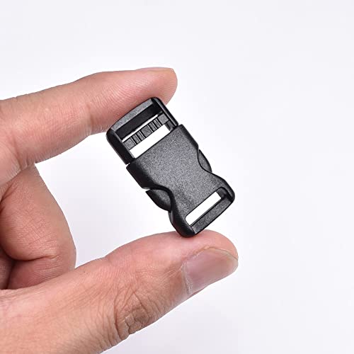 10Pcs 1/2"(12.5Mm) Side Release Buckles Plastic Black Quick Adjustable Buckle For Backpack Strap Diy Pets Collar Accessory #TOP4