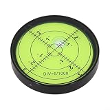 Livella a bolla rotonda ad alta precisione, 60 x 10 mm, alloggiamento in metallo per giradischi, tavolo da biliardo, livellamento, kit da cantiere (B)