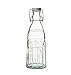 BigDean Karaffe Toscana 1 Liter aus 100% recyceltem Glas - Retro Glasflasche mit Bügelverschluss & Verzierung - Wasser Flasche Wasserkaraffe für Tisch & Tafel
