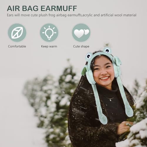 POPETPOP Winter Warm Ear Warmers, Warm Girl Ear Muffs Warm Ear Covers Cute Animal Moving Earmuffs for Women Girls Children4