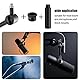 KINBOM 2 Stück Mikrofonständer Verlängerung, 1,5cm Mikrofon Verlängerungs Stange mit 2 Stück 1-1,5cm Mikrofon Stativ adapter schrauben Adapter gewindeadapter für Armstative (Schwarz)