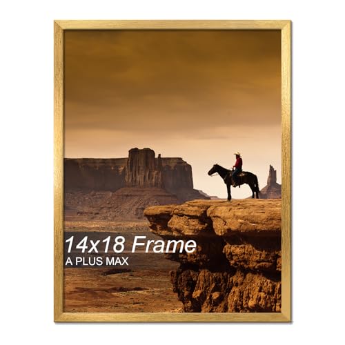 A PLUS MAX 14x18 Picture Frame Gold Light Weight Wall Mount