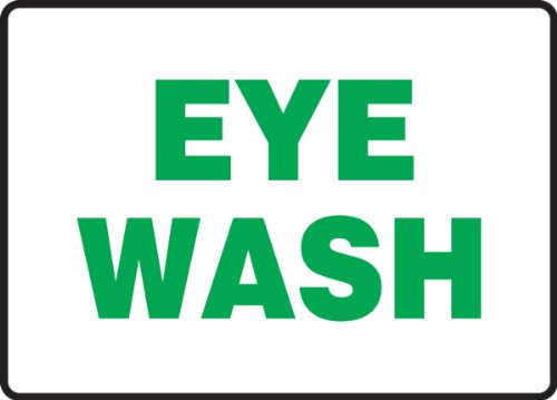 Eye wash panneau plastique Accuform contre le manque de visibilité des zones de premiers soins