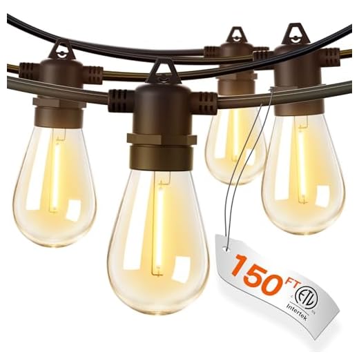 Best way to string lights on patio umbrella addlon 150FT LED Outdoor String Lights