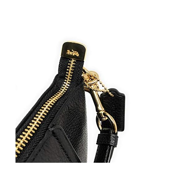 COACH Pebbled Leather Marlon Hobo Shoulder Handbag (IM/Black)