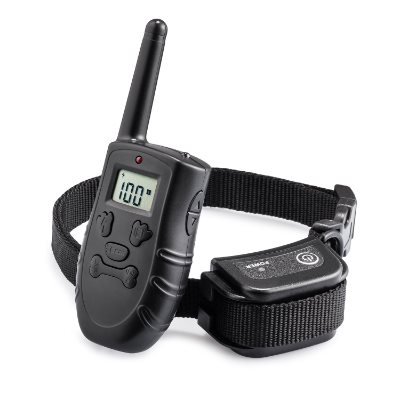 Rechargeable Dog Training Collar with Beep Vibration Shock 300 Yards Remote E-Collar Dogs 10Lbs - 100Lbs No Blue