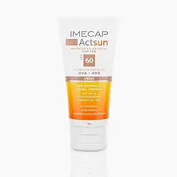 Imecap Actsun FPS 60 50g - Protetor Solar Facial Cor Média com Ácido Hialurônico
