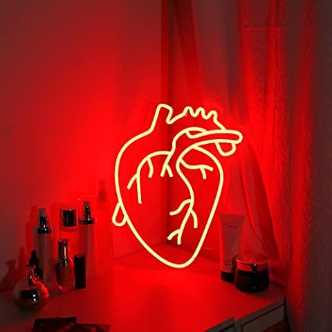 SHINEMYWAY Human Heart Neon Sign Cover
