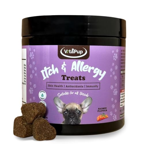 VitaPup® Itch & Allergy Treats for Dogs - Seasonal Itching & Hayfever, Itchy Paws, Skin, Eyes, Ears - Stop licking, scratching and dog allergies, immunity relief- anti allergy. Suitable for all breeds