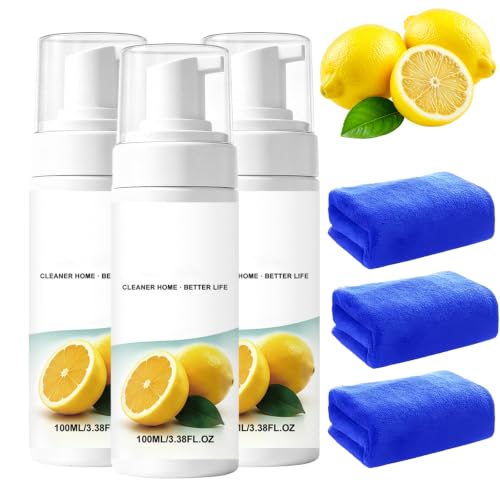 Cleeno Foaming Cleaner,Foam Cleaner Spray,for Kitchen,Bathroom (3PCS)