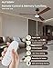 Imagen de AUTODAY Madera Ventilador de techo con Luz Lámpara LED diámetro 132 cm Ultra Silencioso Ventilador Techo 30 W 3 Aspas Reversibles Mando Distancia y Temporizador 1