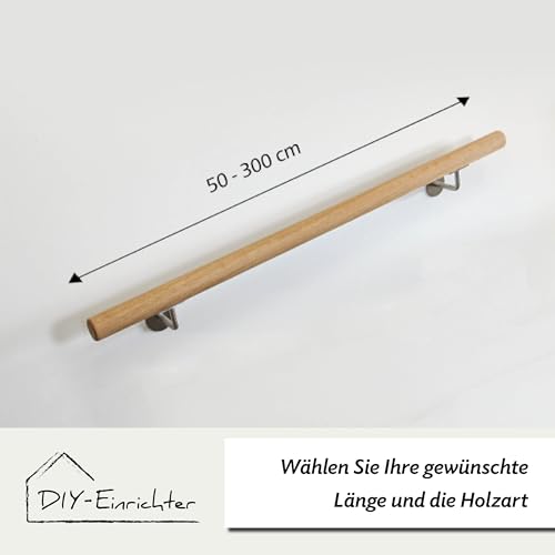 Rambarde d'escalier en acier inoxydable V2A 33,7mm et 4300mm monobloc pour montage au sol - 4