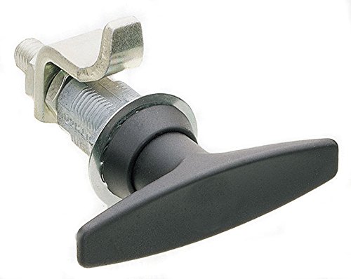 Southco E3-11-15 Series Vise Action Powder Coated Zinc Alloy Hand Operated Compression Latch with T-Handle Head, Non-Locking, 0.71" Thick, 0.45"-1.07"/2.61"-3" #1