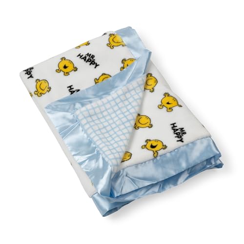 Image of JuJuBe x Studio Oh! Baby Essentials Reversible Baby Blanket - Soft Throw for Newborns & Infants, Ideal for Tummy Time, Home, Travel & Nursery Essentials - Mr. Happy