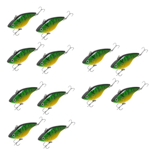 Leurres de pêche artificiels Toyvian appât vibré flottant vert pour carnassiers