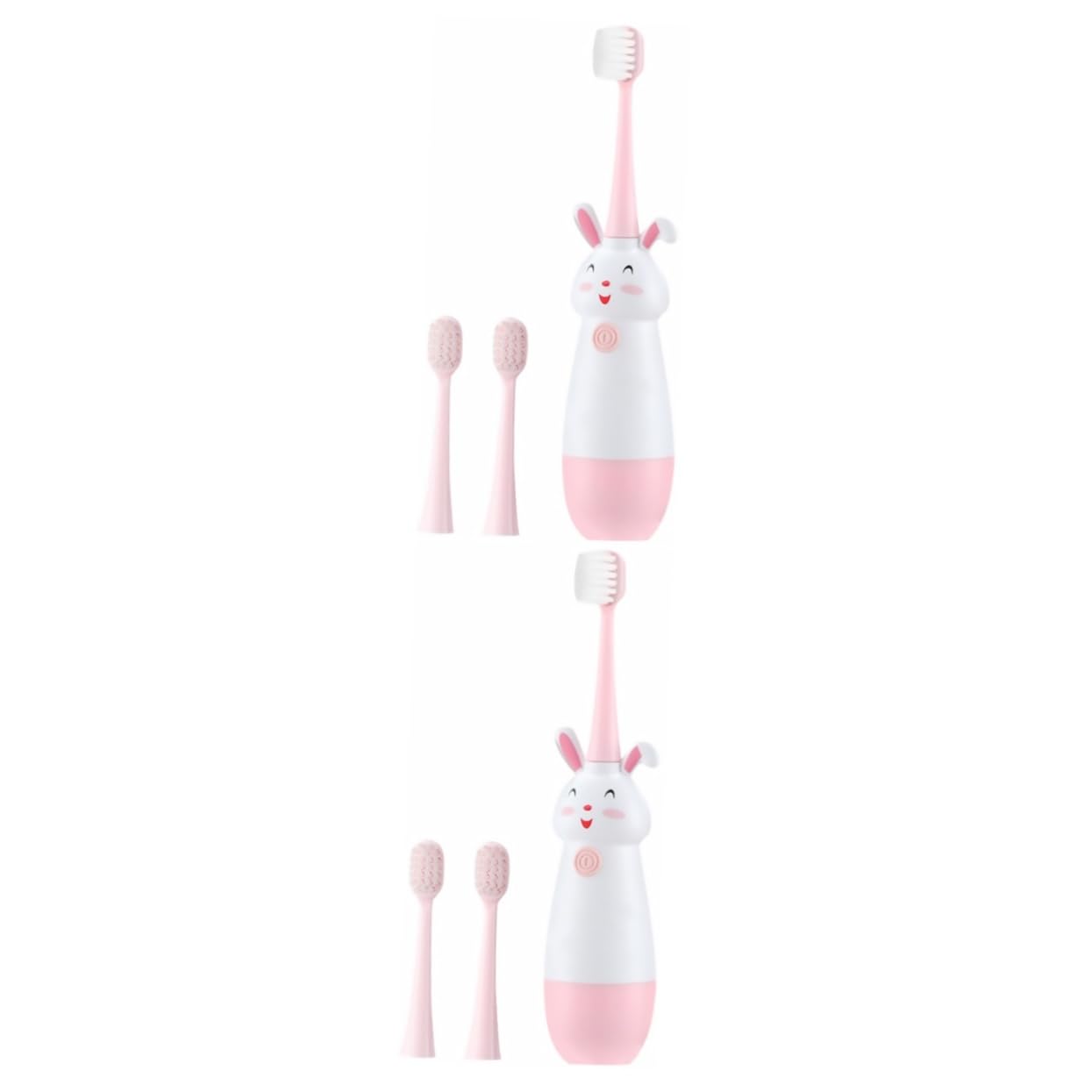 FRCOLOR 2 Set Spazzolini Elettrici Sonic per Testine Sostituibili Design Rosa Adatto per Dei