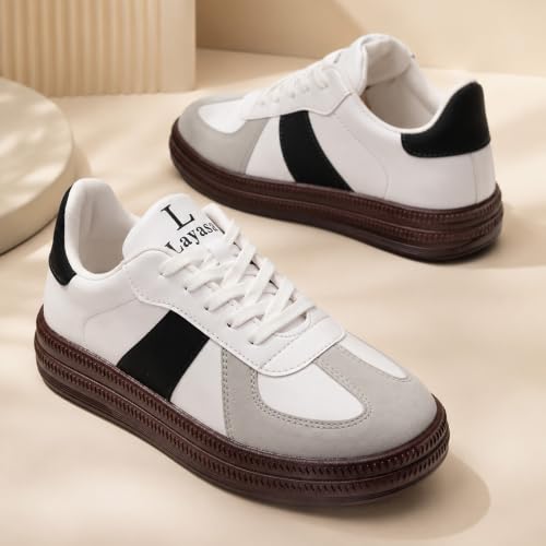 Image of layasa Women's Sneaker Stylish Women Shoes White