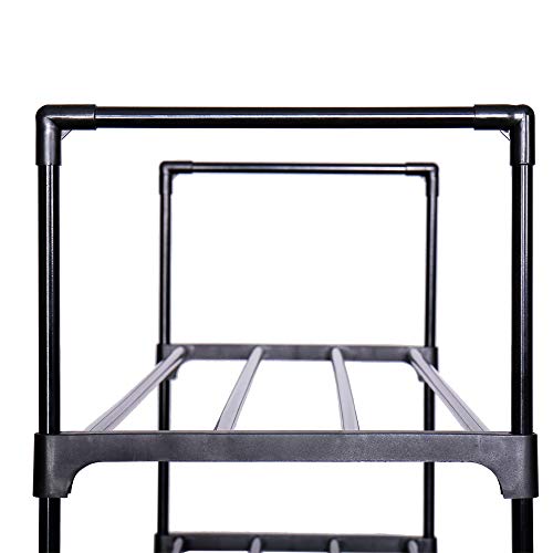 Function Home 4 Tier Free Standing Shoe Rack, Space Saving Shoes Storage Stand, Shoe Organizer Shelf For Bedroom, Entryway And Hallway In Black #TOP6