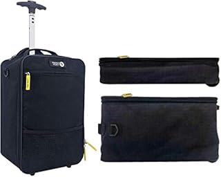 Travel Ready Underseat 2-Wheel 40x20x25cm Carry On Cabin Luggage Suitcase. Approved for Ryanair Small Bag Non-Priority and All Major Airlines. Wheels Best Used on Smooth Surface.